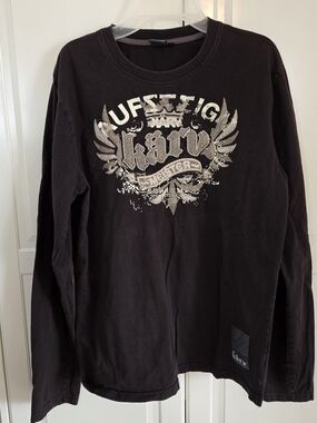 Brown torrid  Long-Sleeve Tee with Metallic Crest Graphic